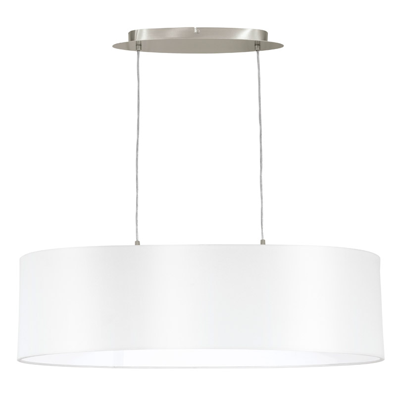 Hanglamp ovaal 78 cm, wit Wit