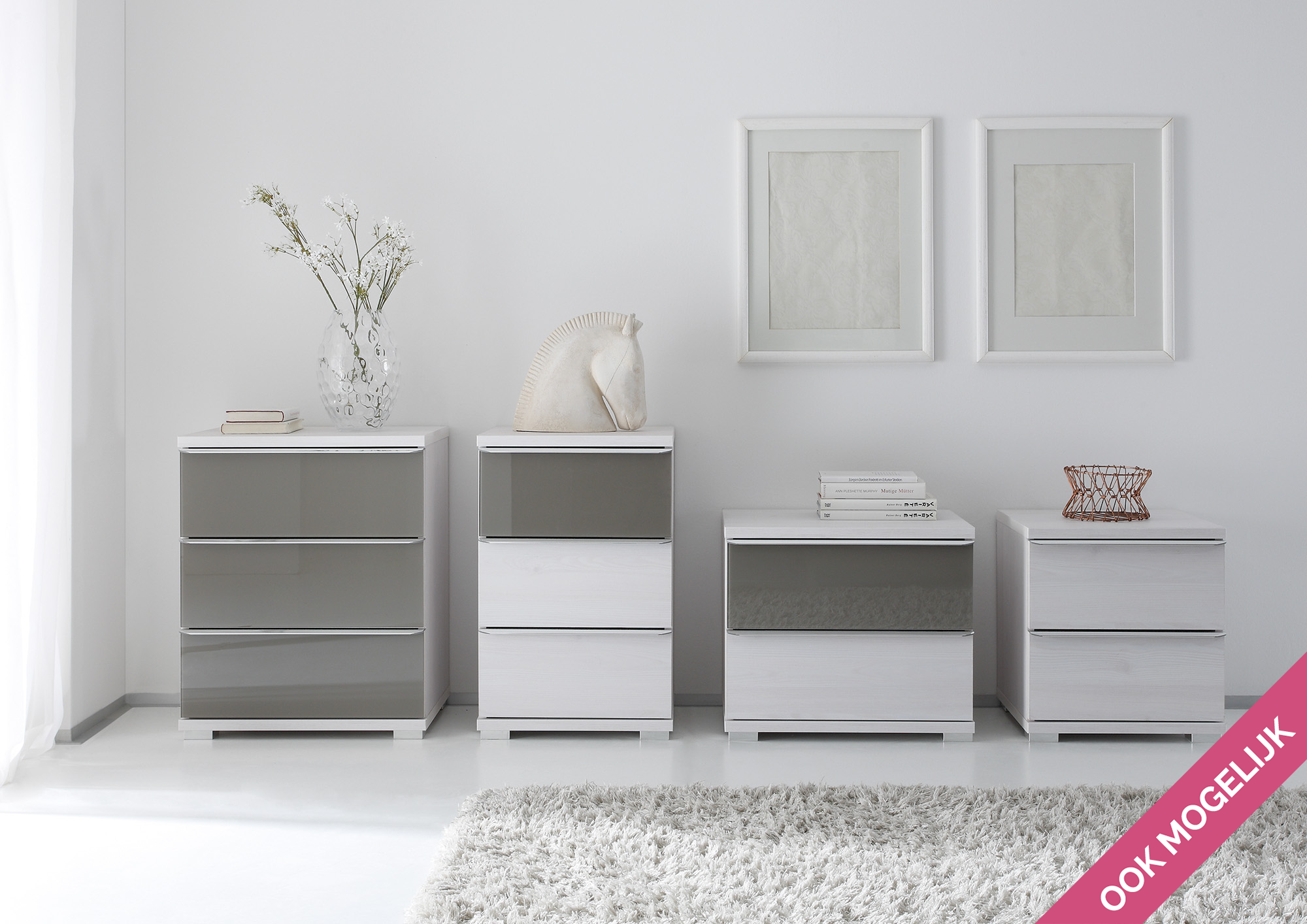 STAUD - Commode RUBIN - Dekor Sand - bruin - B80 x D40 x H100 cm