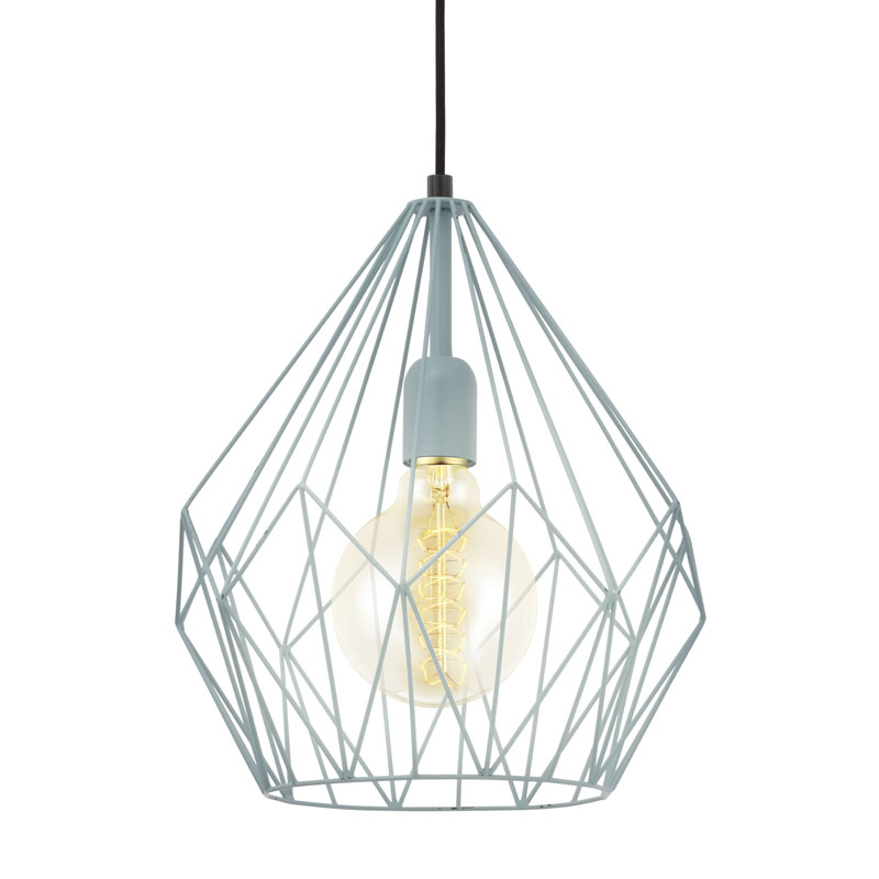 Hanglamp VINTAGE/CARLTON - Mint Blauw