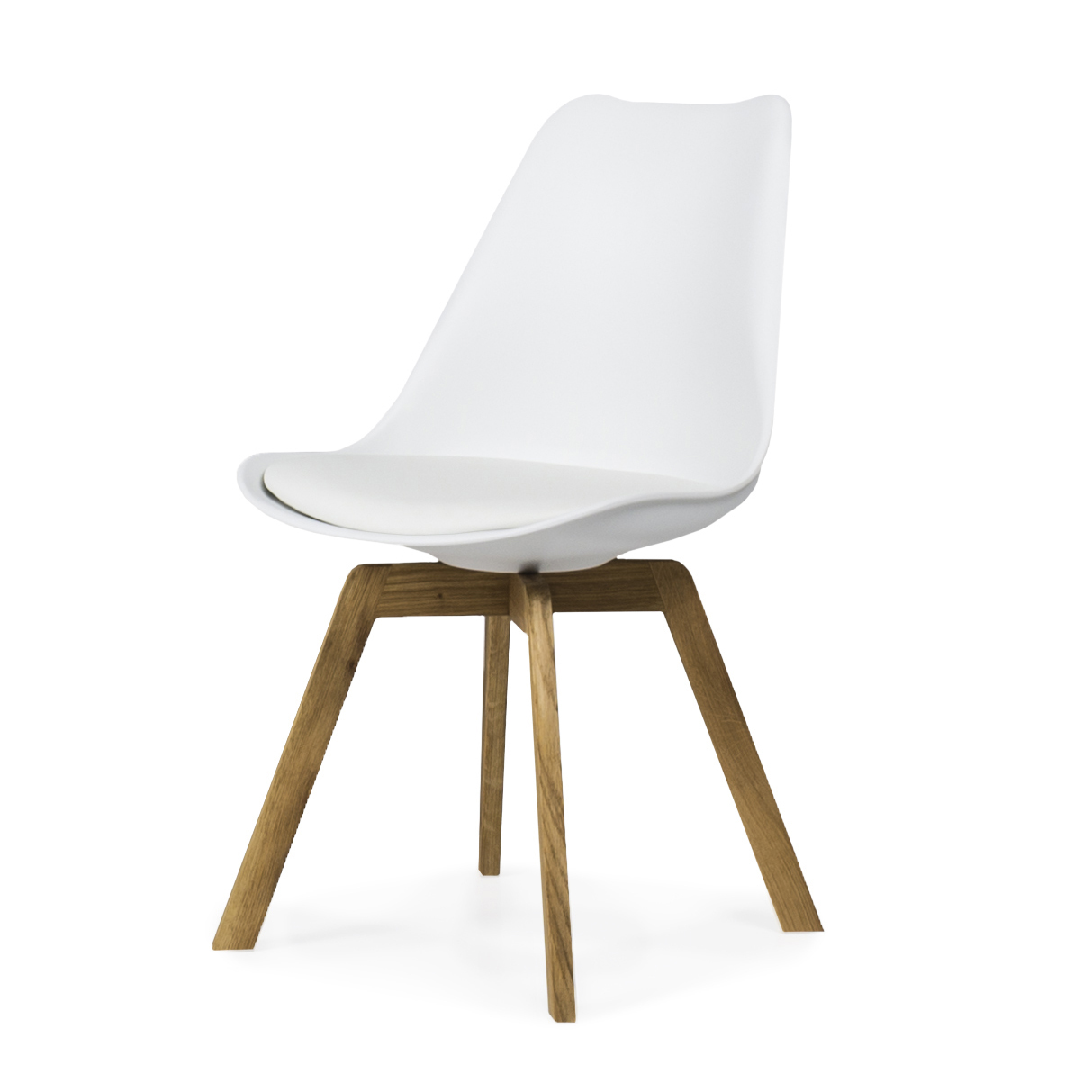 Kuipstoel 'Chloe' - kleur: Wit/eik Wit