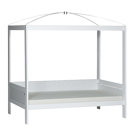 Hemelbed met rolbodem - kleur: Wit gelakt Wit