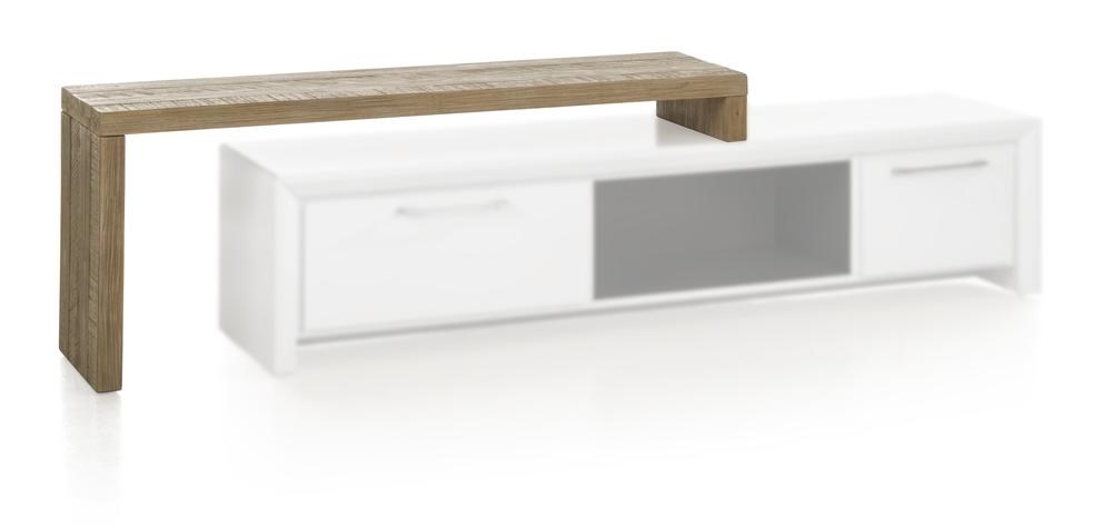 Toonzaalmodel tvdressoir met plank hout DEBA Meubelen