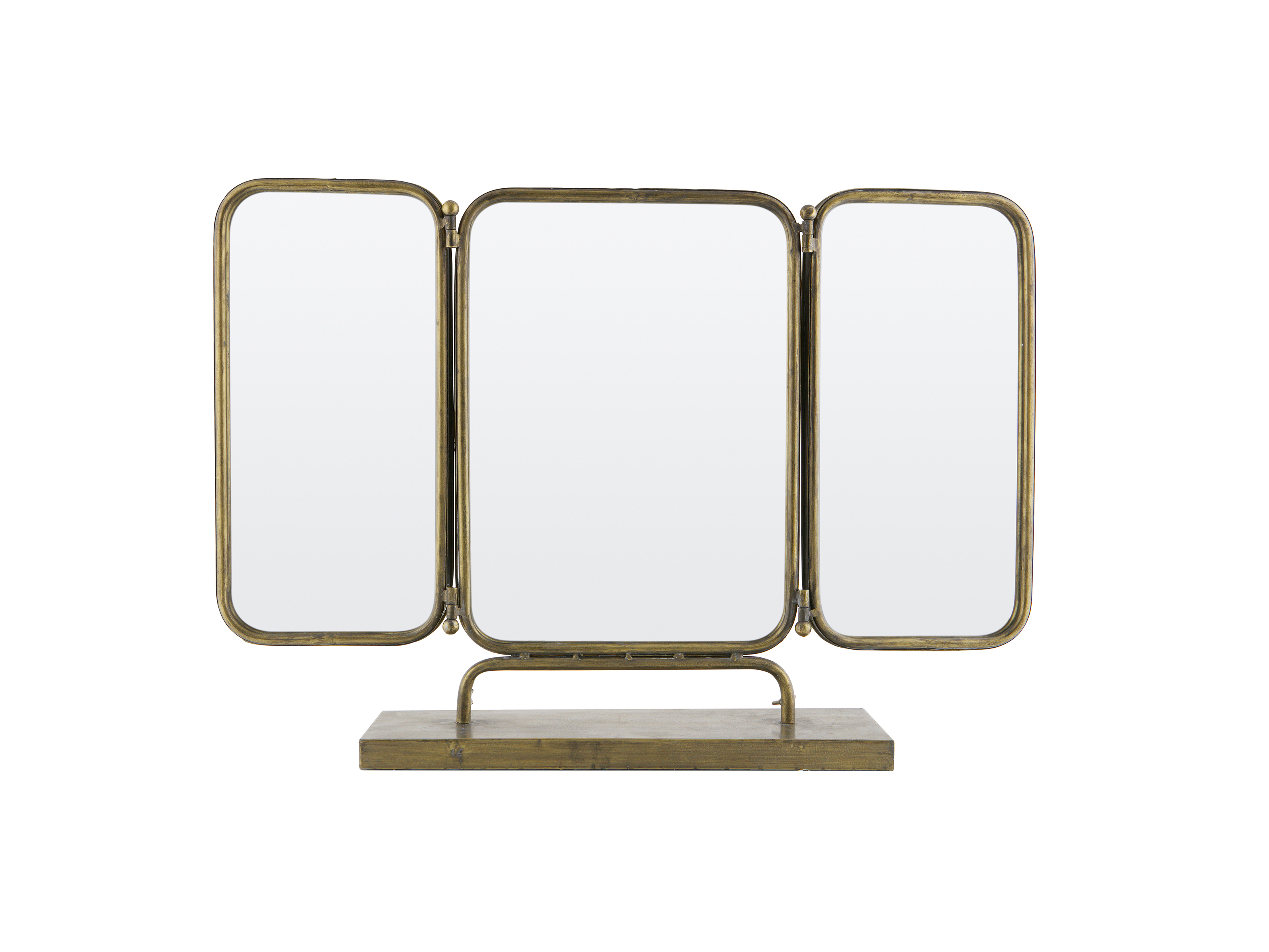 Reproduceren Generaliseren Doorweekt 3-luik spiegel ANONYMOUS - Antique Brass goud B72,5 x D15 x H49,5 cm | DEBA  Meubelen