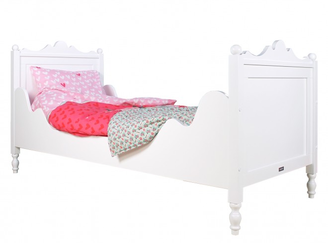 Nieuwe betekenis bestellen Adverteerder Bed BELLE - Wit wit B96 x D208 x H98/110 cm | DEBA Meubelen