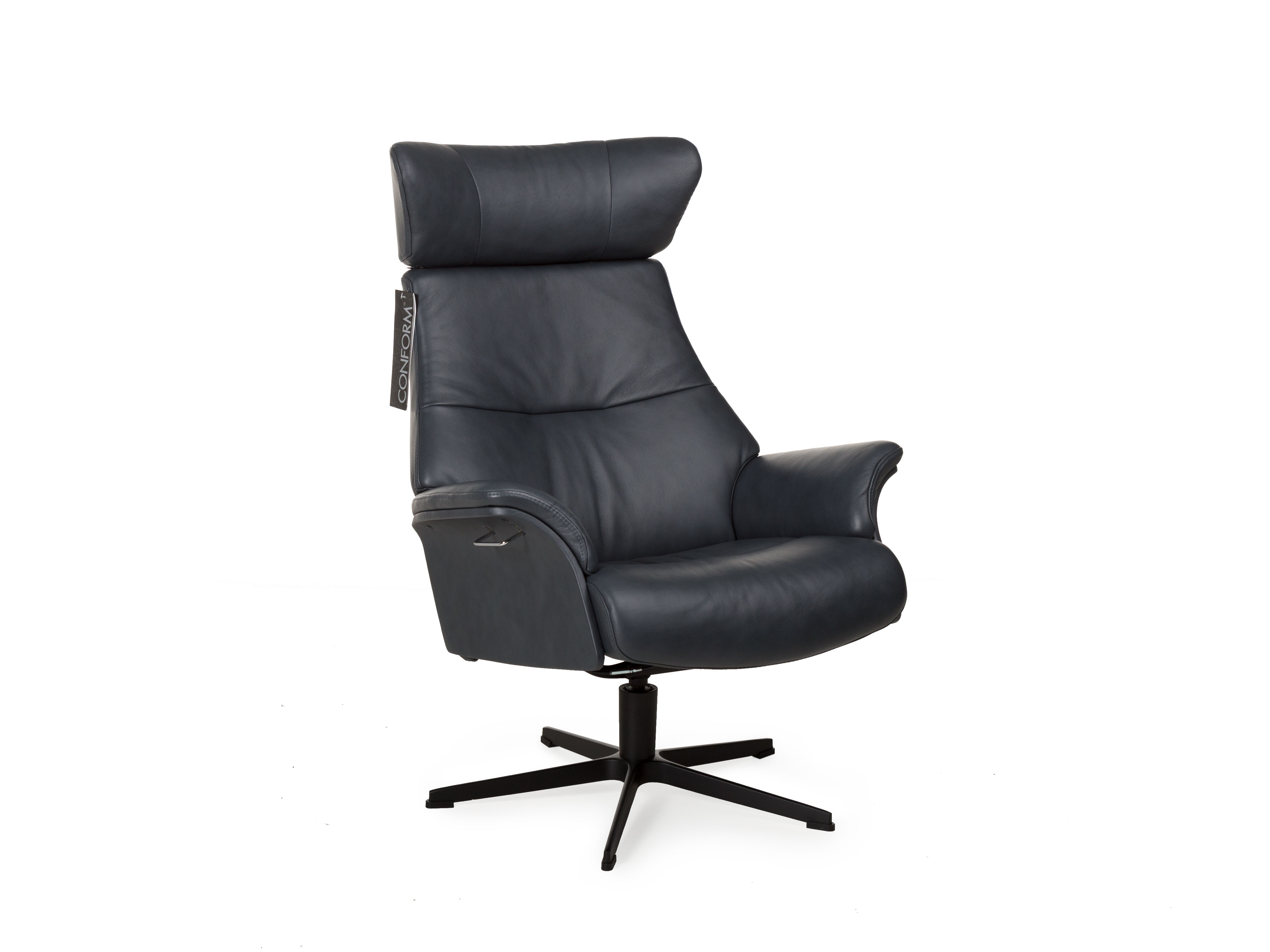 Conform relaxfauteuil AIR leder donkerblauw | DEBA Meubelen