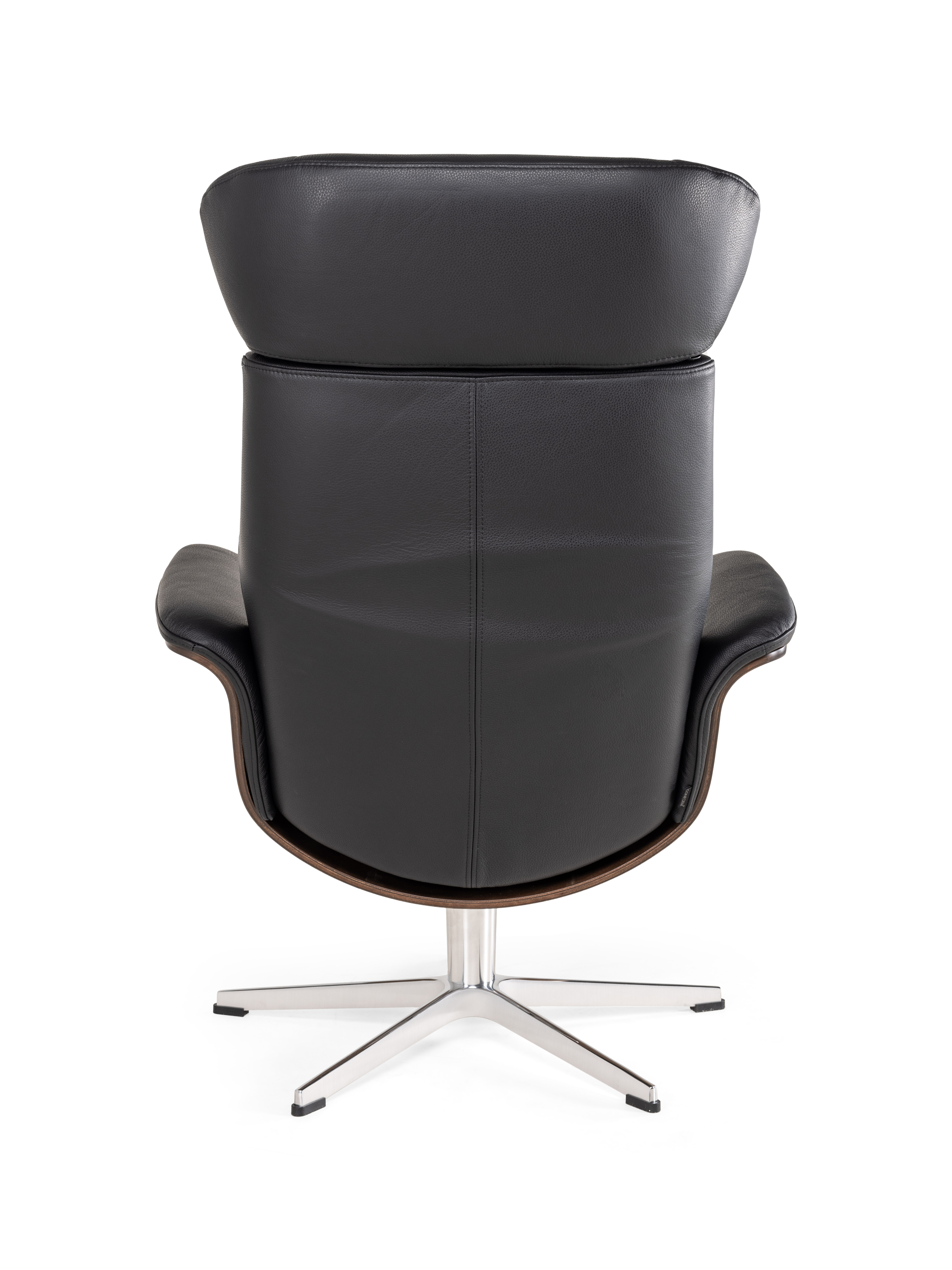 Confrom Button Conform Timeout relaxfauteuil met voetbank walnoot zwart