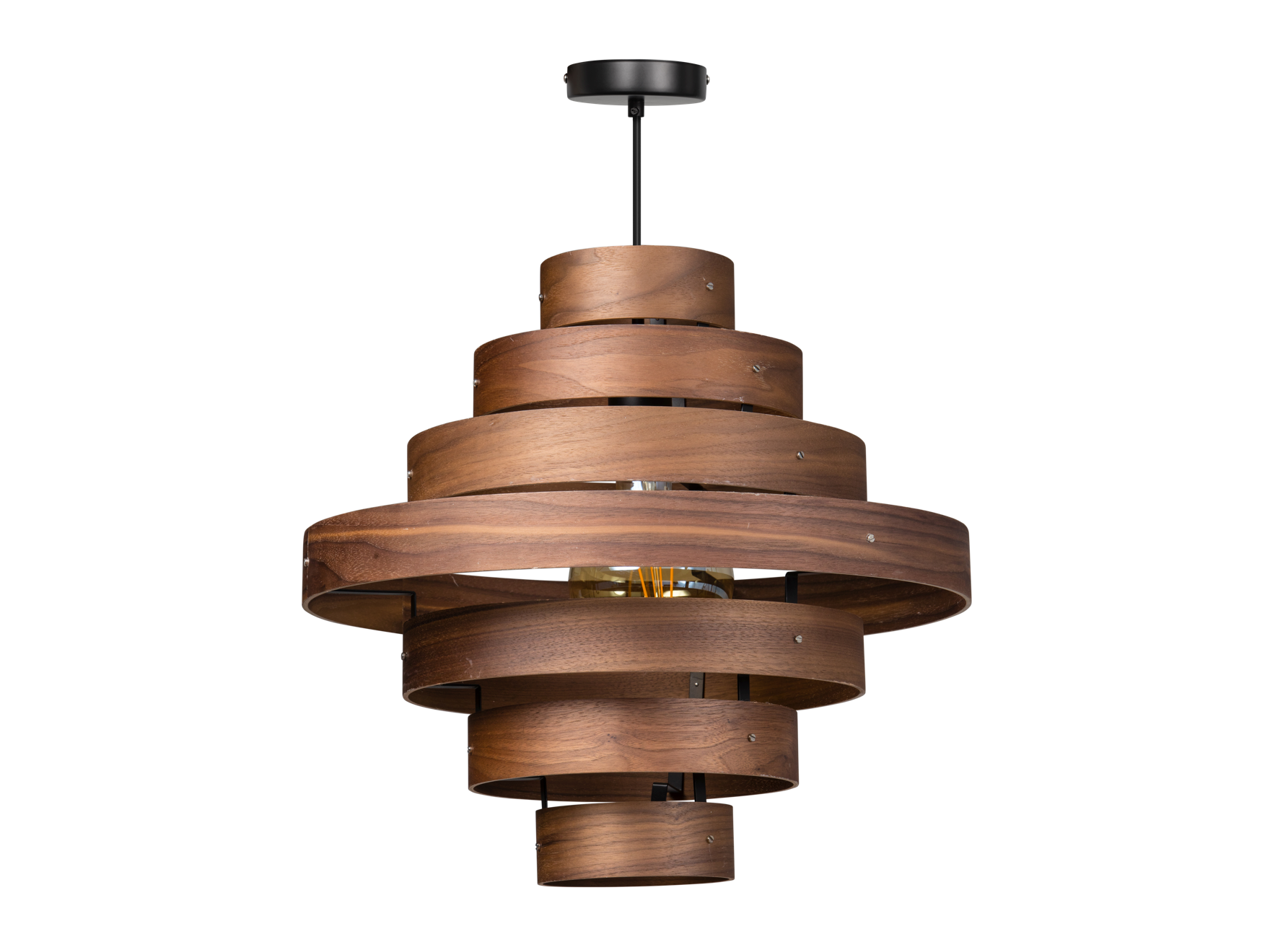 ETH plafondlamp Walnut hout DEBA Meubelen