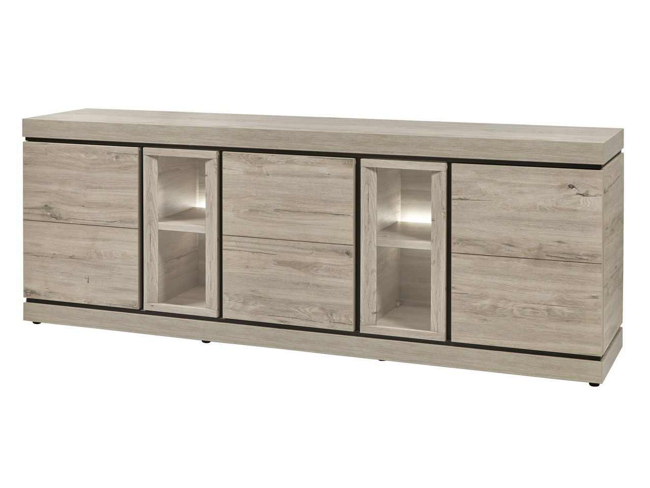 Dressoir BELLUNO groot - Millenium Oak Light Grey Hout