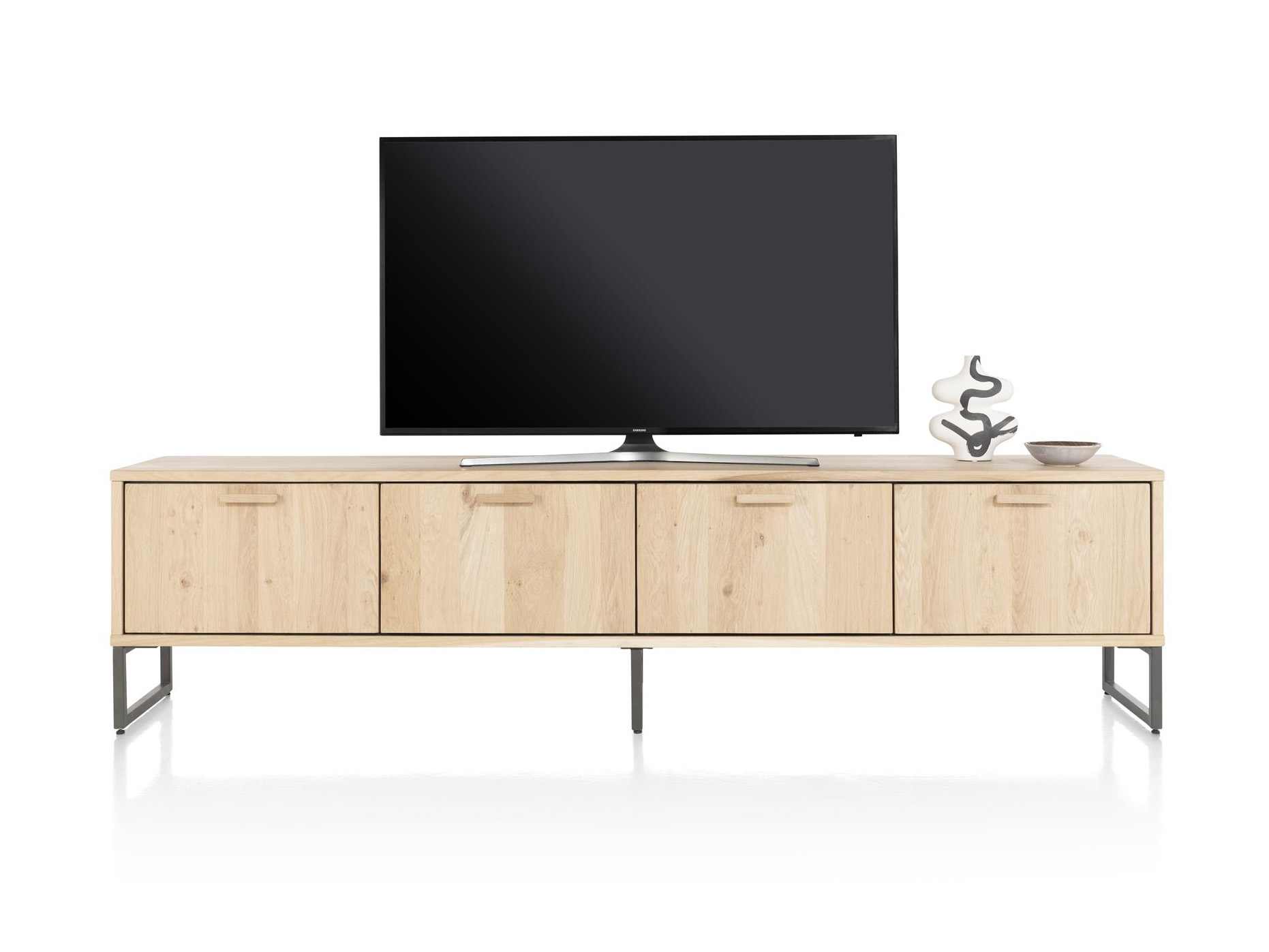 Tv-meubel CASTELLO - Naturel eikenfineer Hout