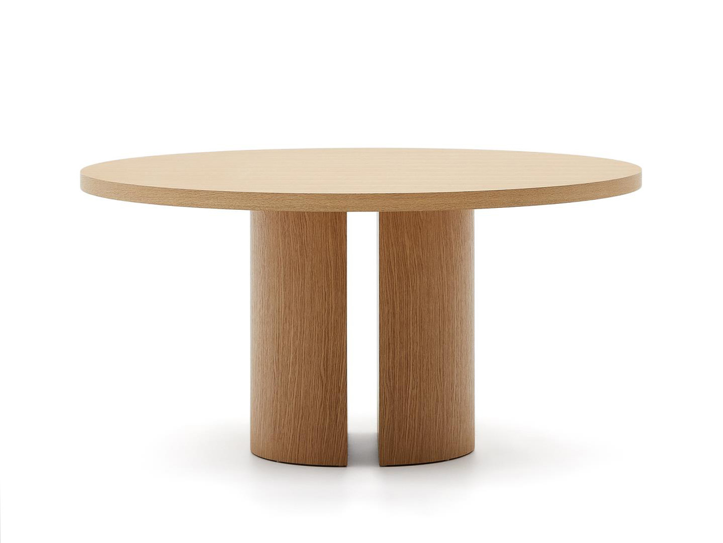 Eetkamertafel NEALY - Naturel eikenfineer Hout