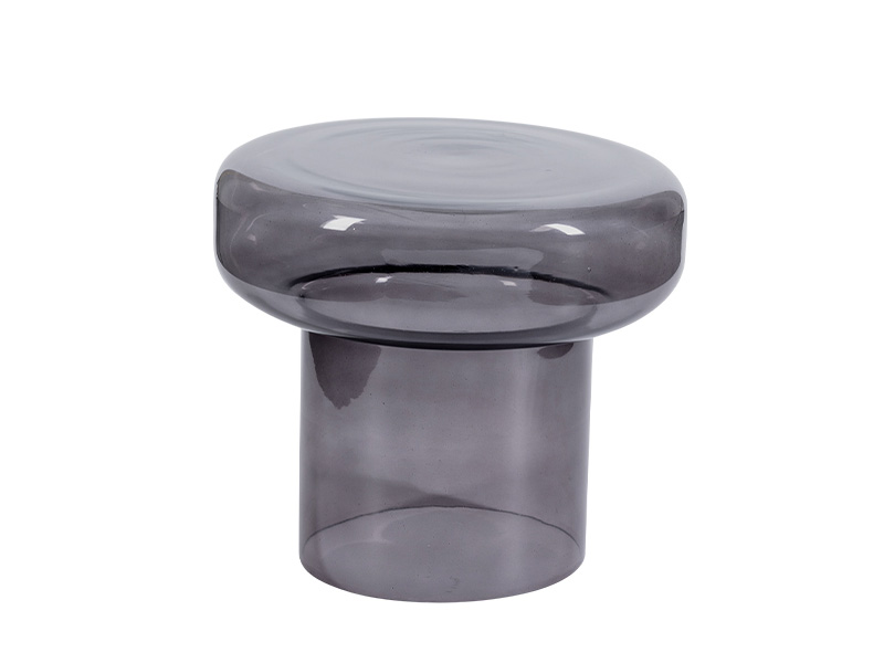 Bijzettafel IRWIN - Glas/Grijs Grijs