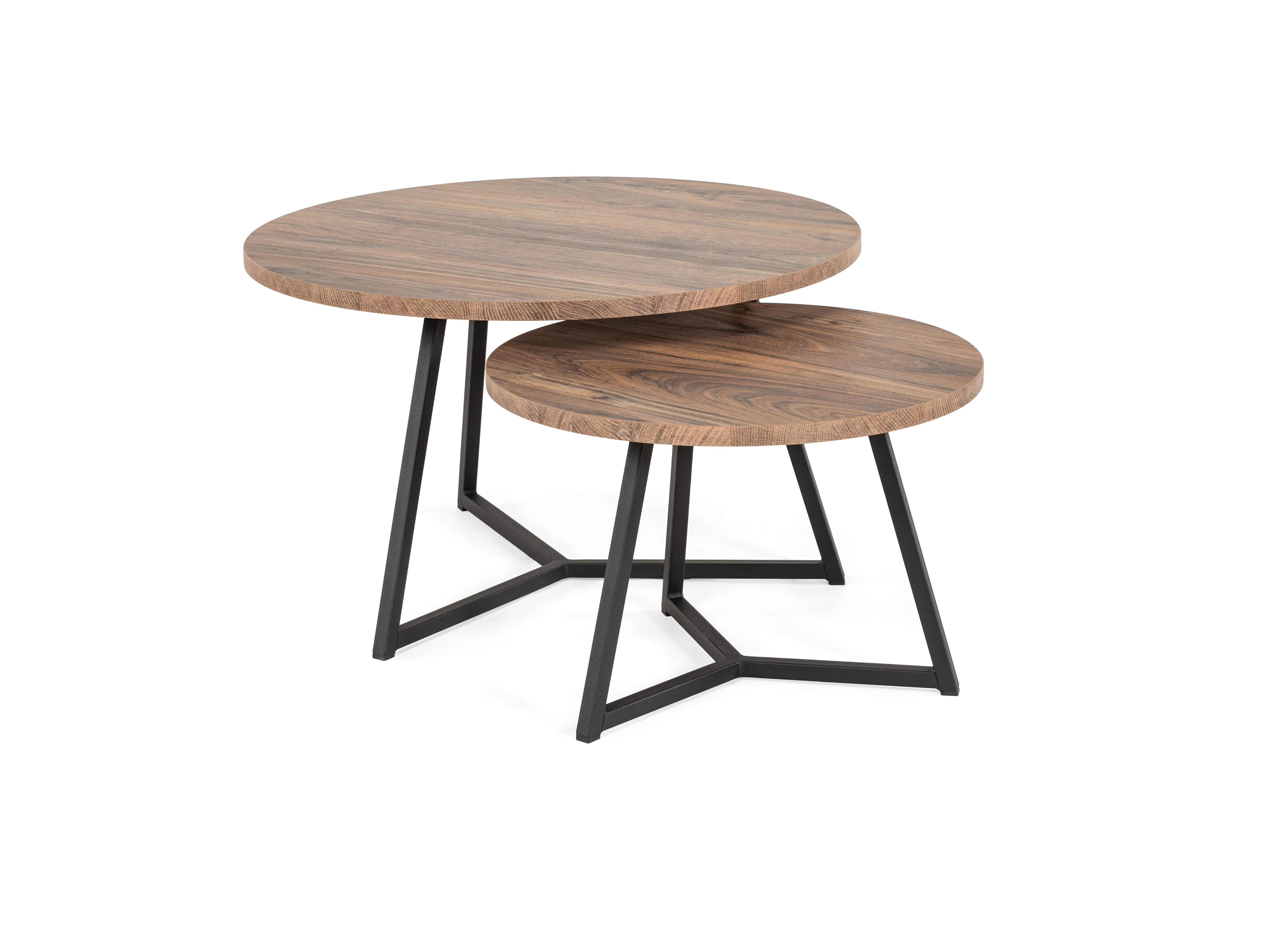 Set van 2 salontafels TORINO - Sheesham Hout