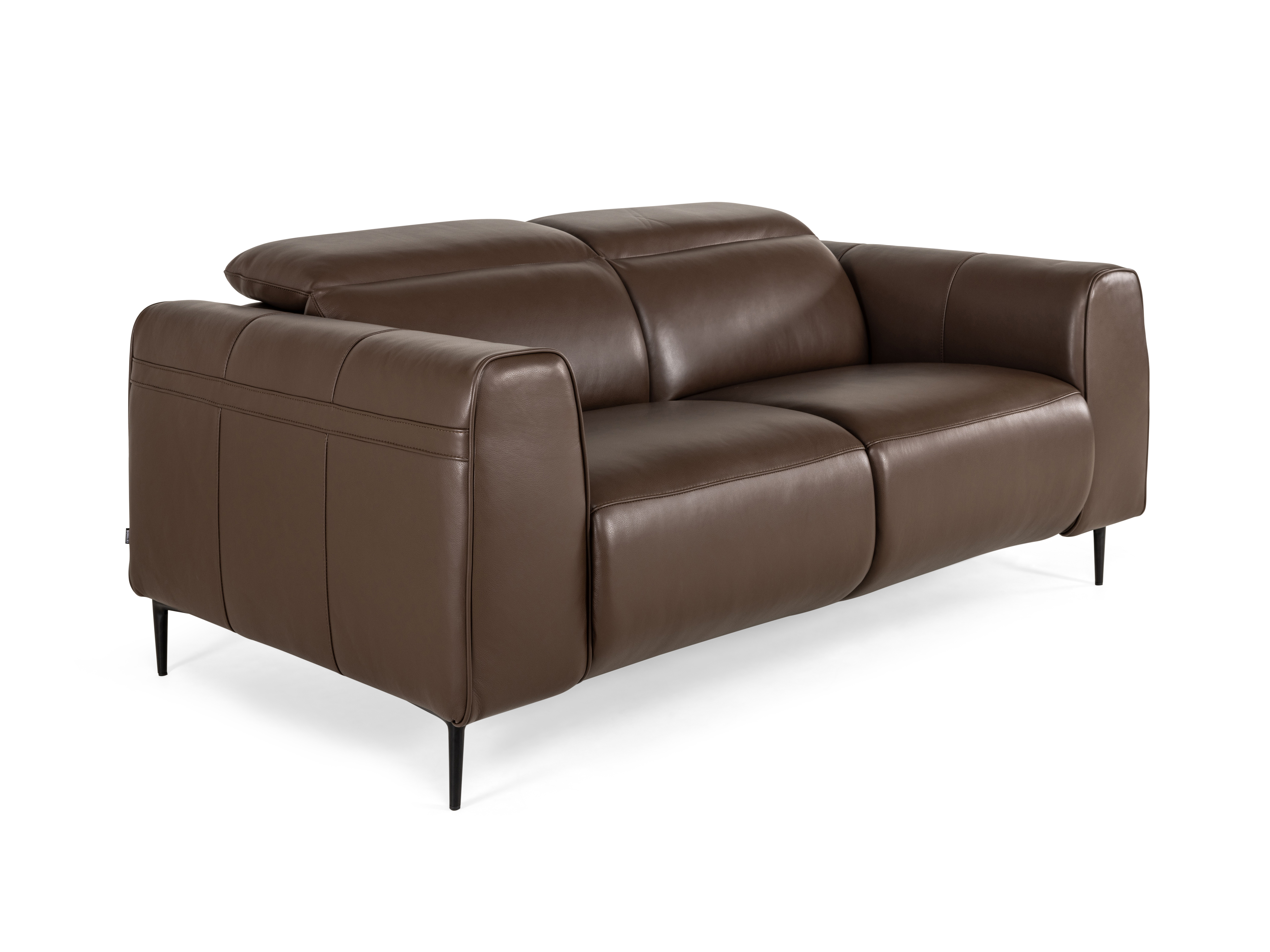 Modulax Maxime 2-zit bruin leder metalen poten
