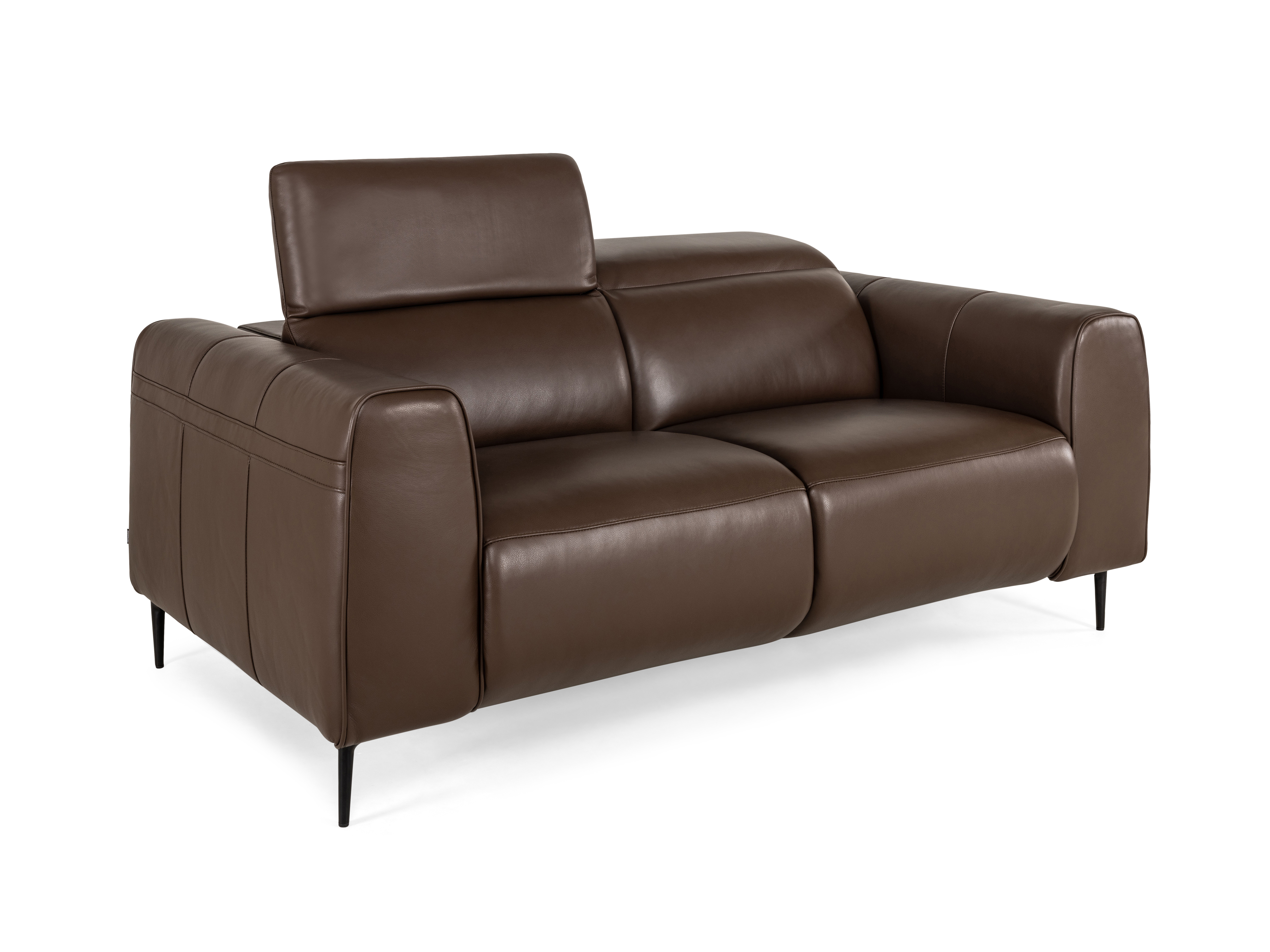 Modulax Maxime 2-zit bruin leder metalen poten