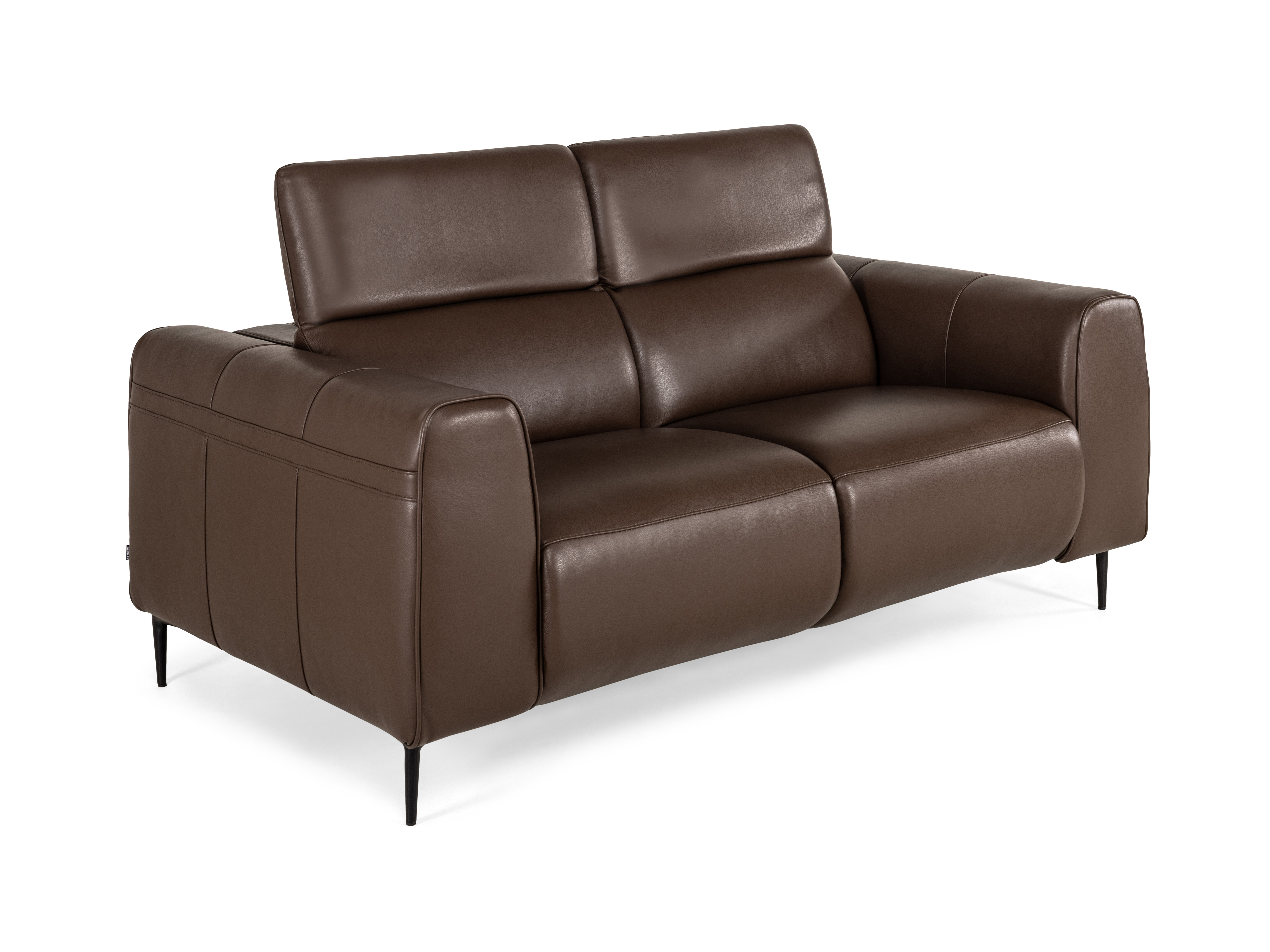 Modulax Maxime 2-zit bruin leder metalen poten