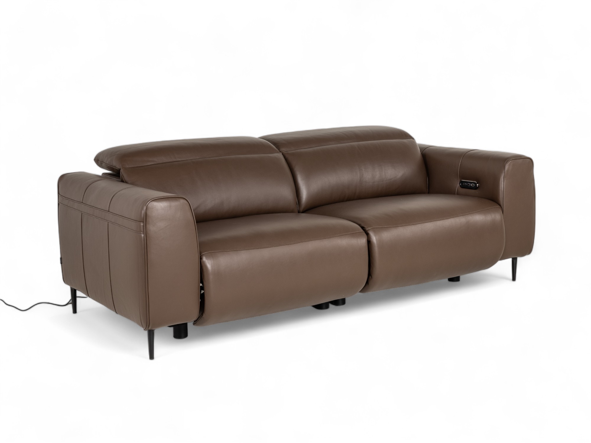Modulax Maxime 3-zit met 2 elektr. relaxen bruin leder