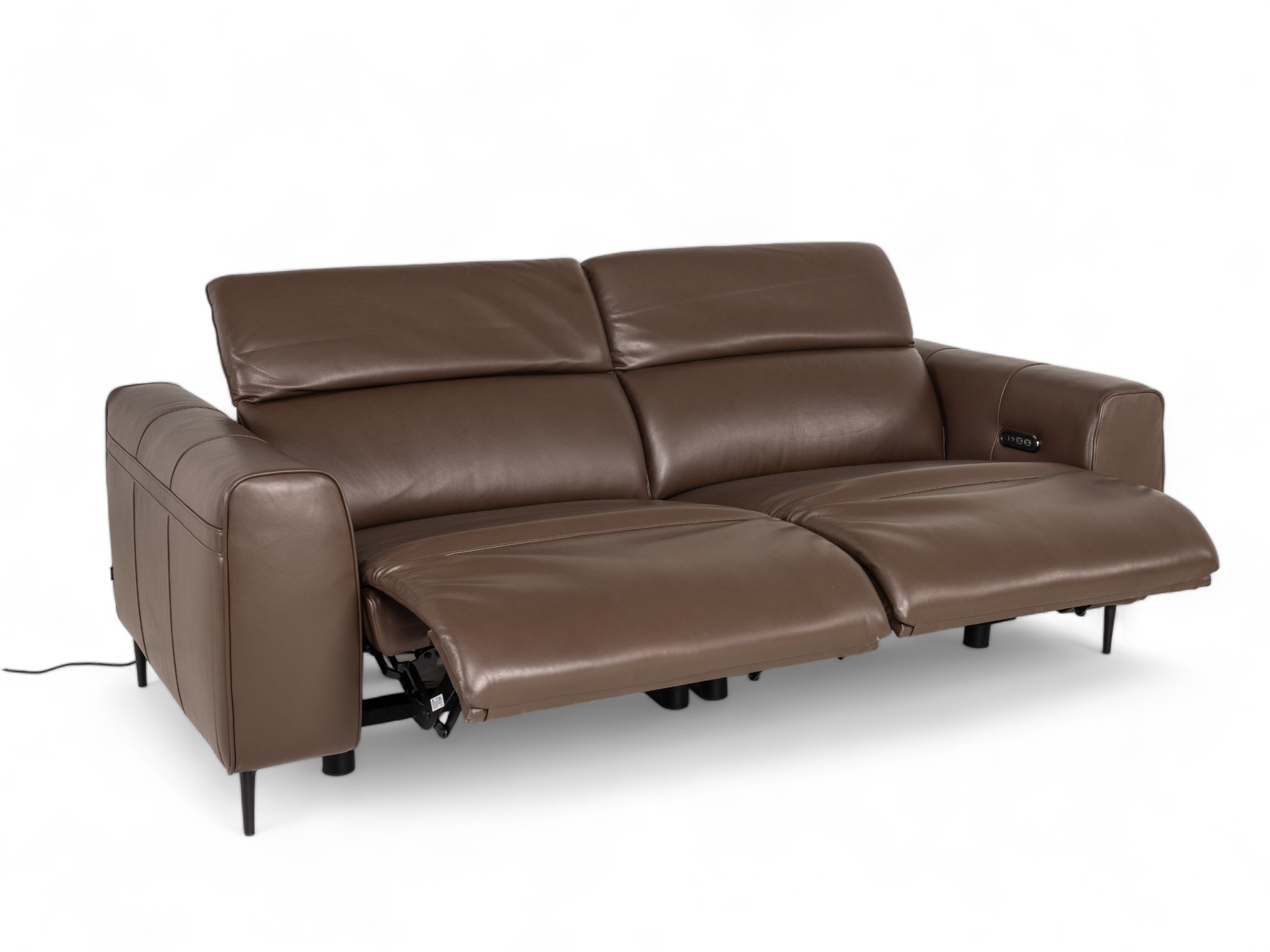 Modulax Maxime 3-zit met 2 elektr. relaxen bruin leder