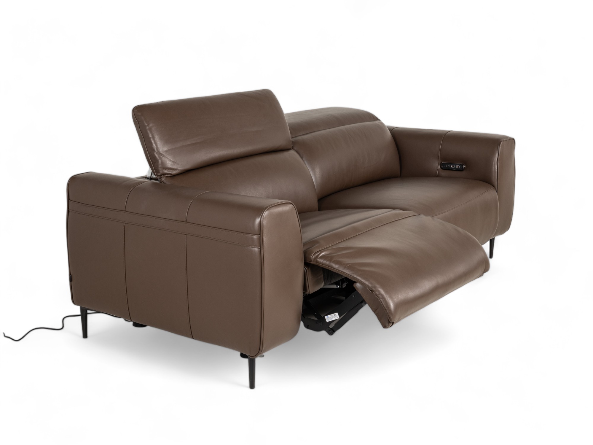 Modulax Maxime 3-zit met 2 elektr. relaxen bruin leder bruin B218 x ...