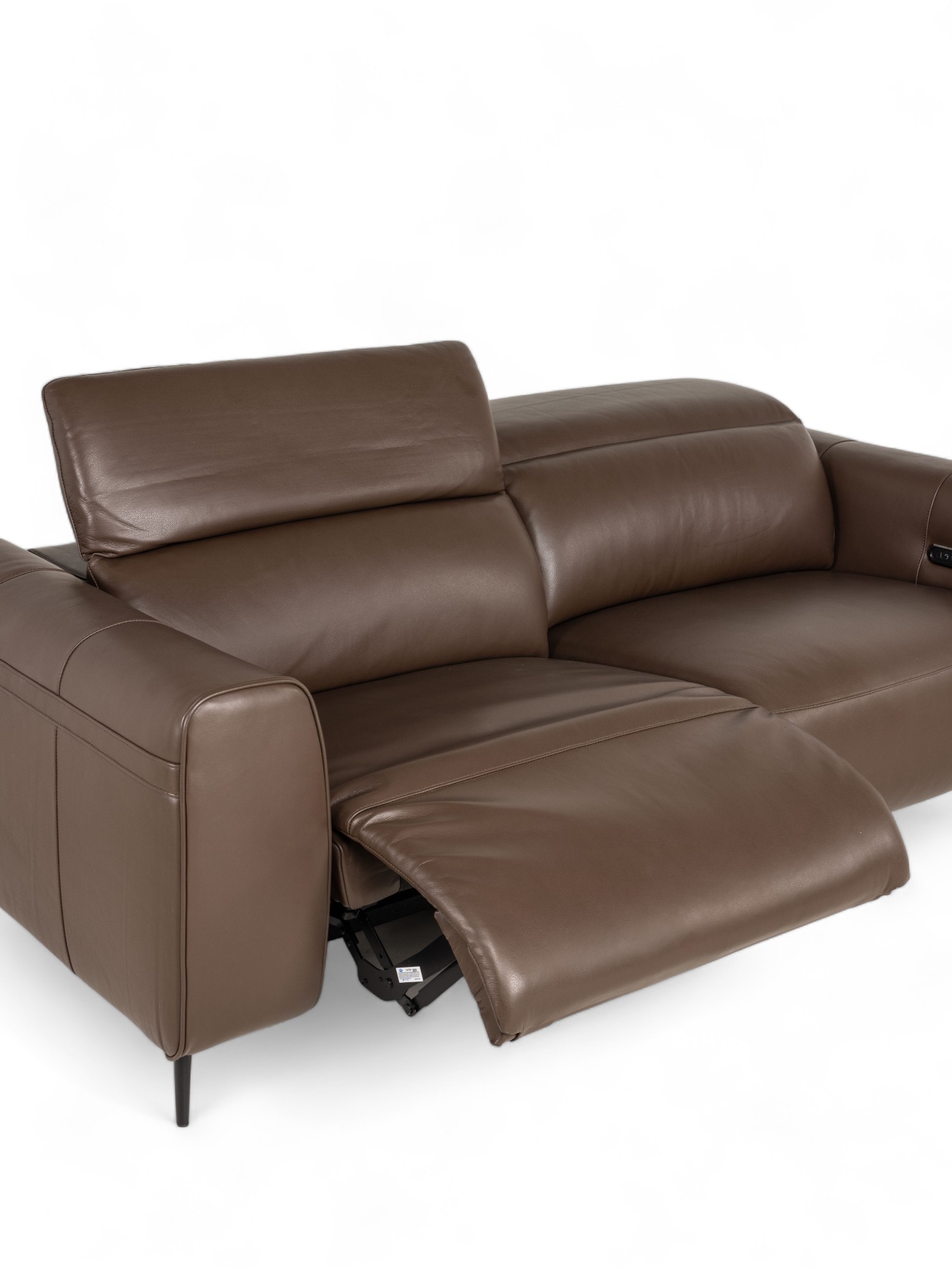 Modulax Maxime 3-zit met 2 elektr. relaxen bruin leder