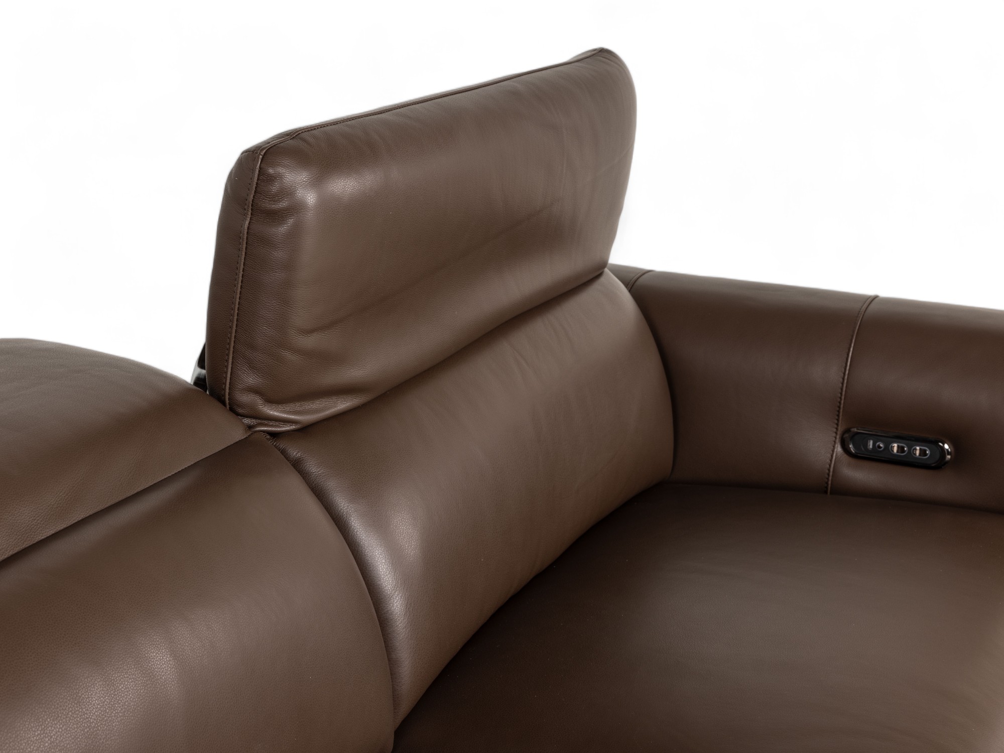 Modulax Maxime 3-zit met 2 elektr. relaxen bruin leder