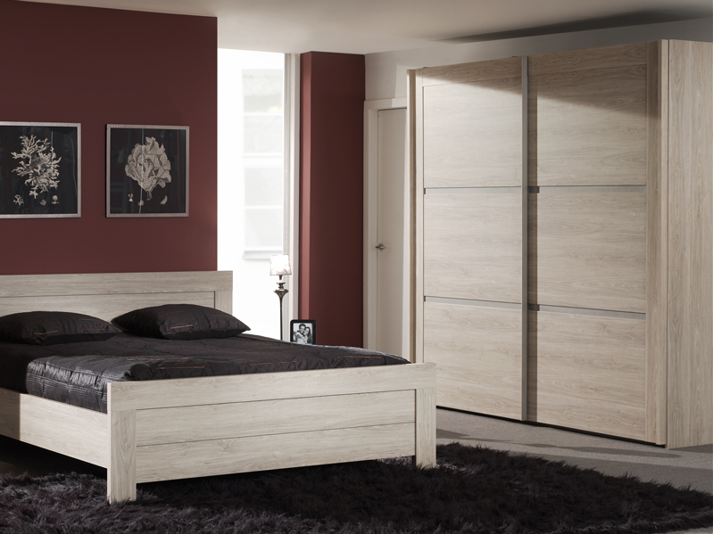 Kleerkast zonder spiegel ROCCA - Wood Hout