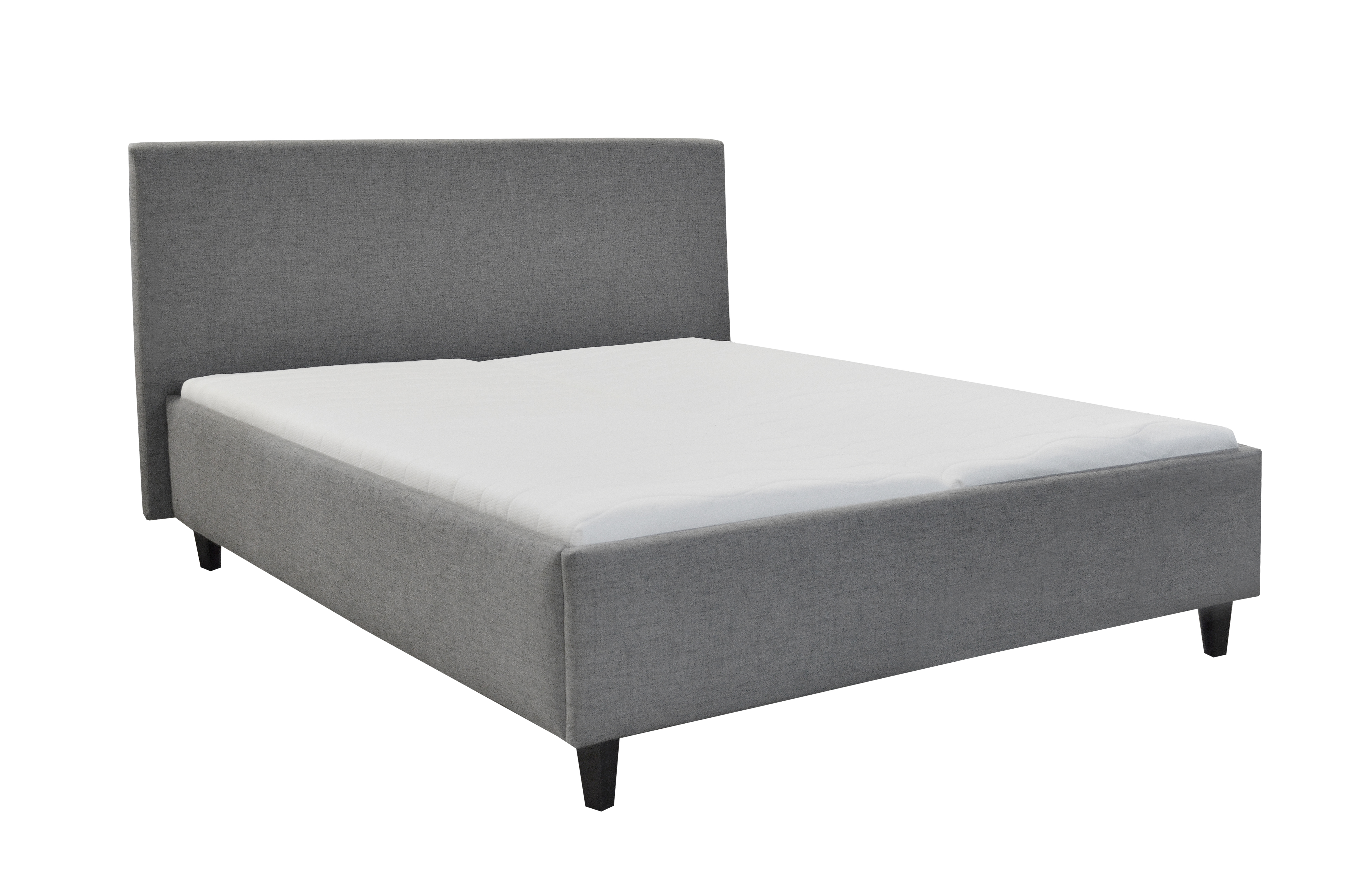 Bed ALEJANDRO incl. lattenbodems en matras - Grijs Grijs