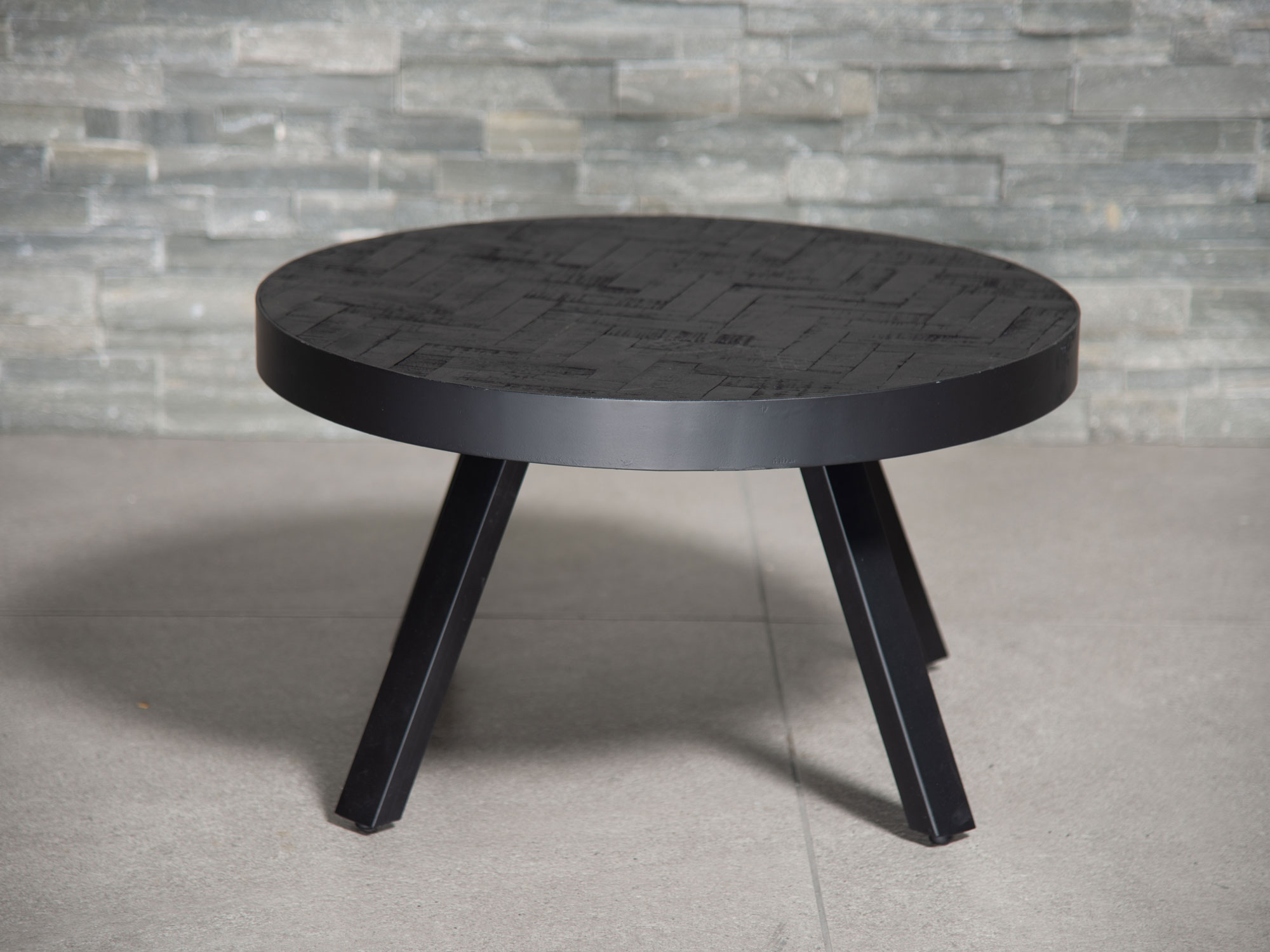 Salontafel klein BLACK STEEL Zwart DEBA Meubelen