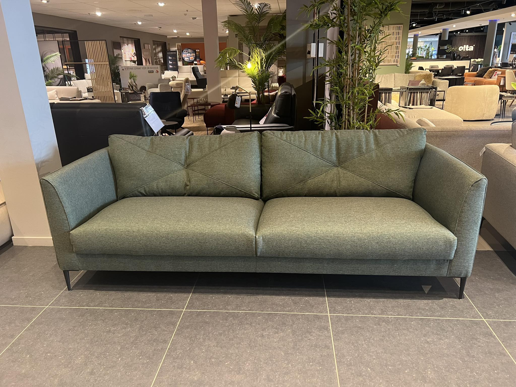 Richter Young Design Farina 3-zit groen groen B237 x D96 x H84 cm ...