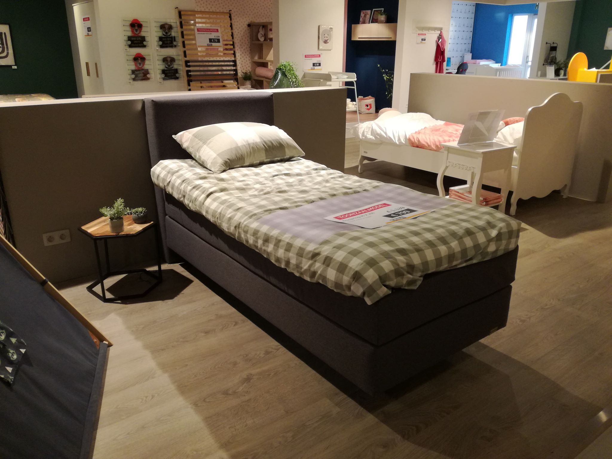 Boxspring incl. matras en topper - Dark Grey Grijs