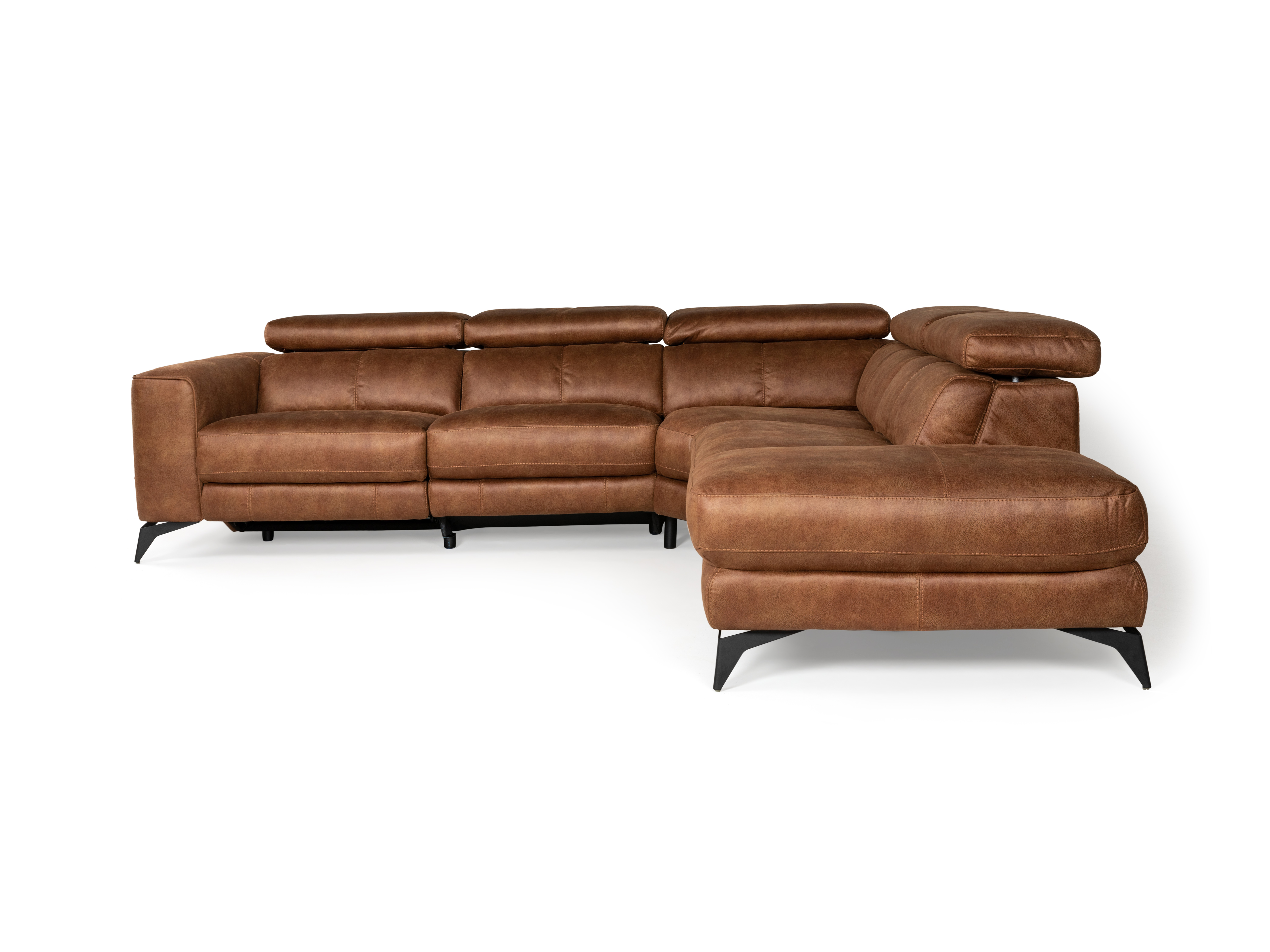 Hoekzetel met 1 elektrische relax Z76 - Cognac Cognac
