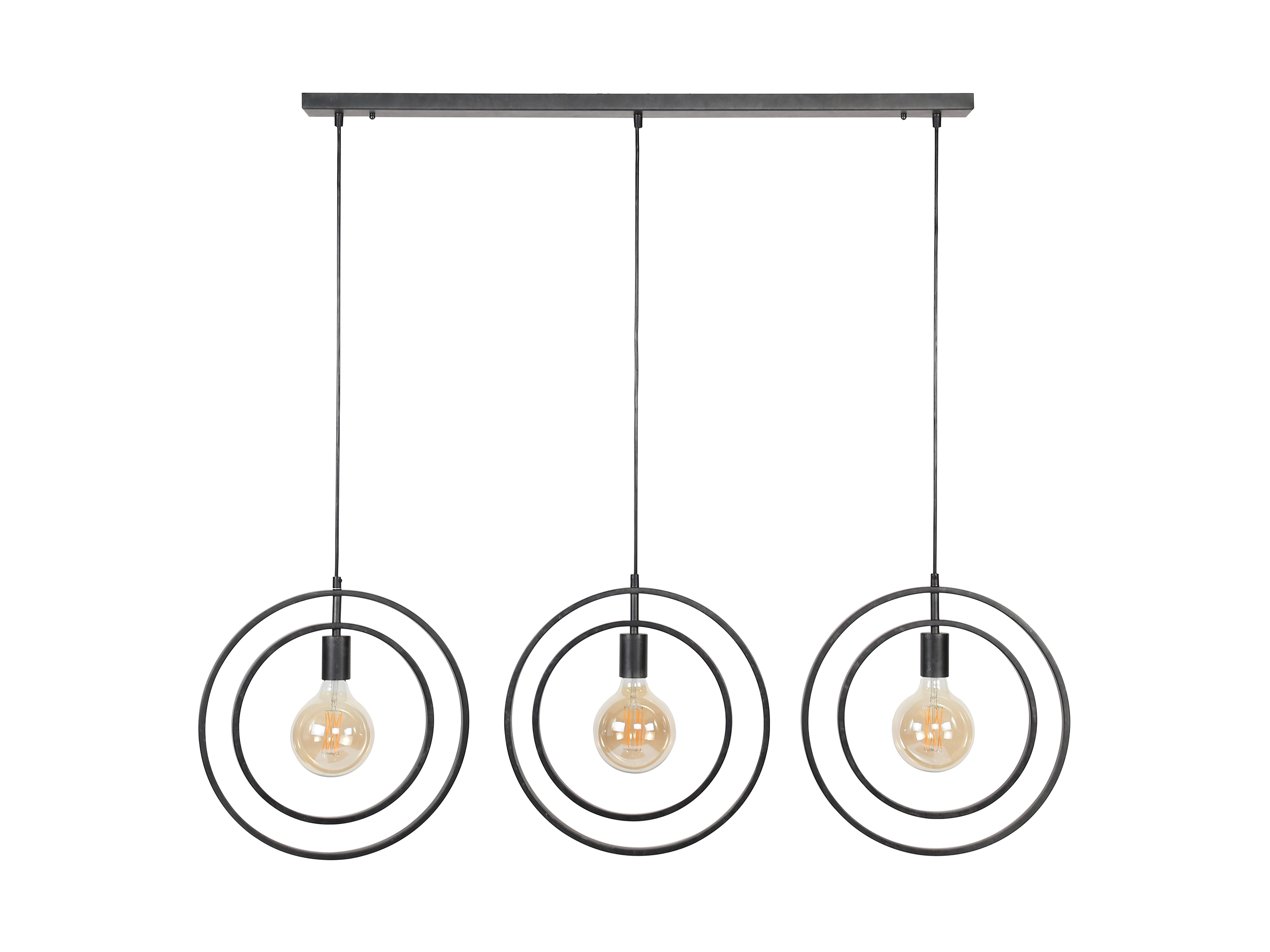 Hanglamp TURN 3x - Charcoal Zwart