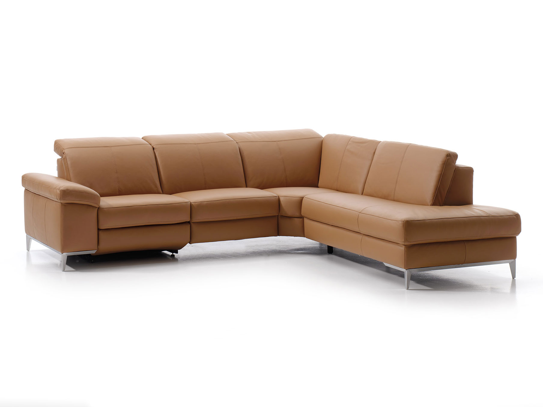 ROM Cadini hoeksalon cognac leder toonzaalmodel
