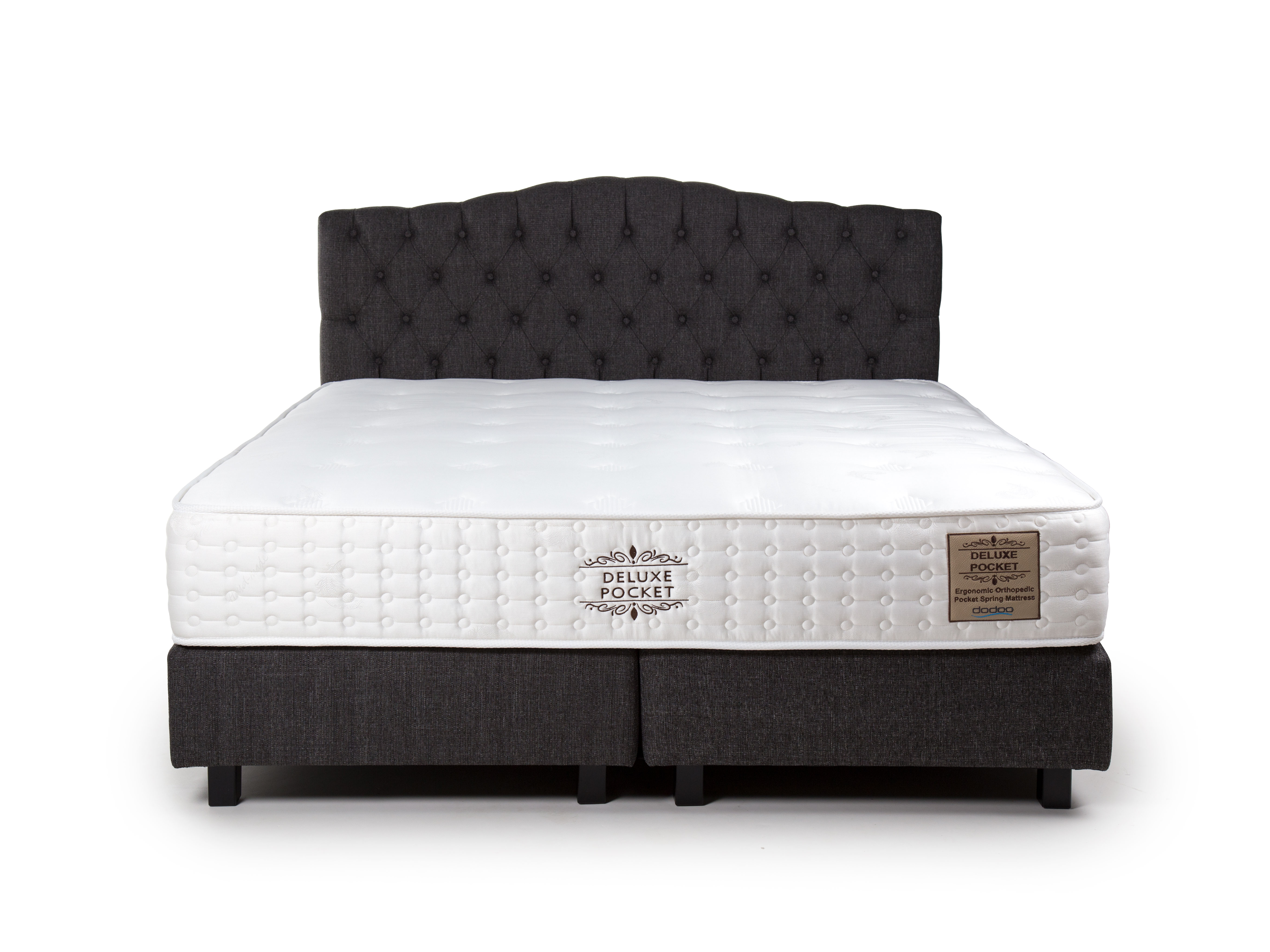 Boxspring 140 cm excl. matras GENT - Solta 25 Zwart