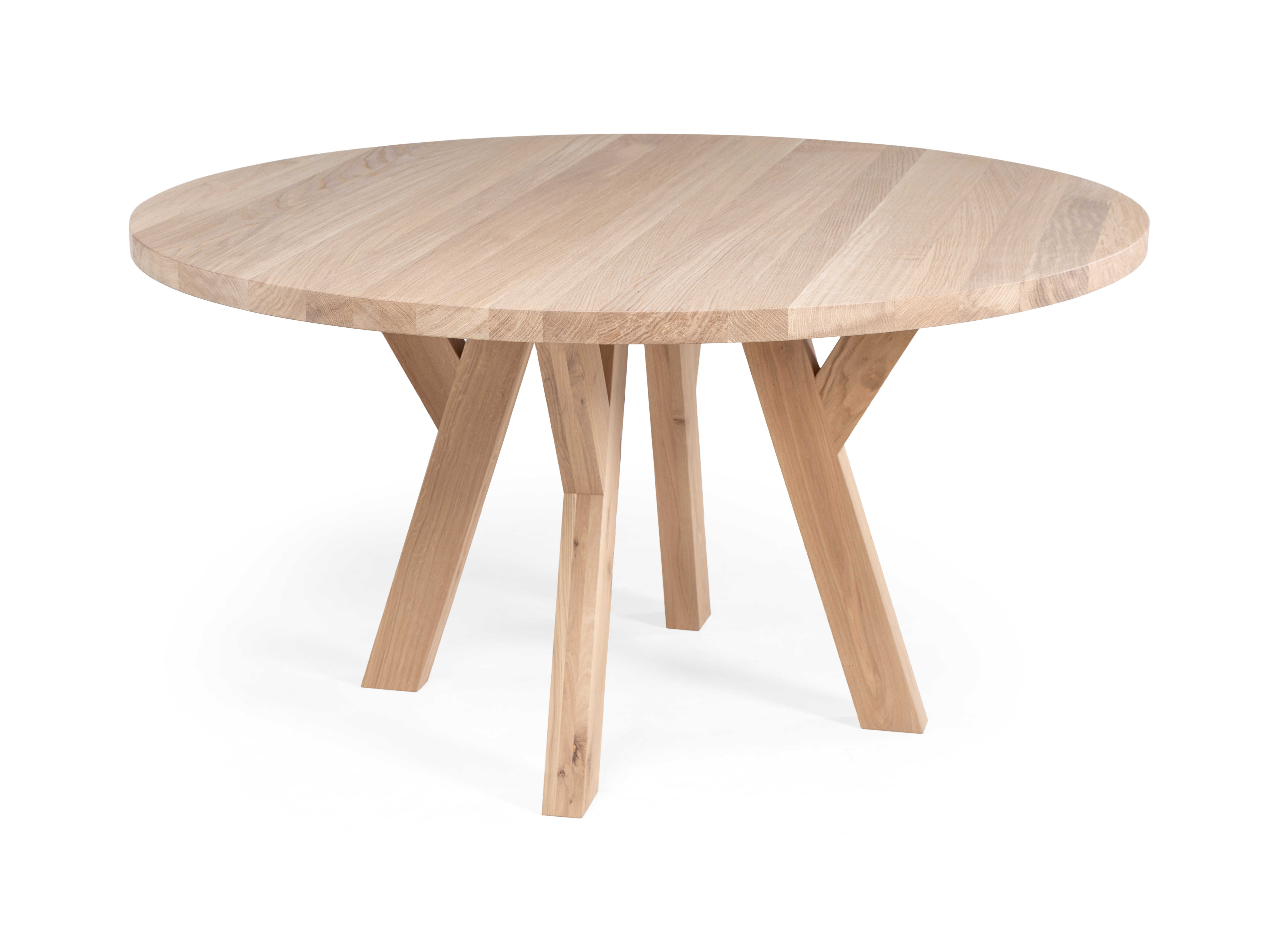 Ronde tafel eiken naturel 150 cm hout B150 x D150 cm | DEBA Meubelen