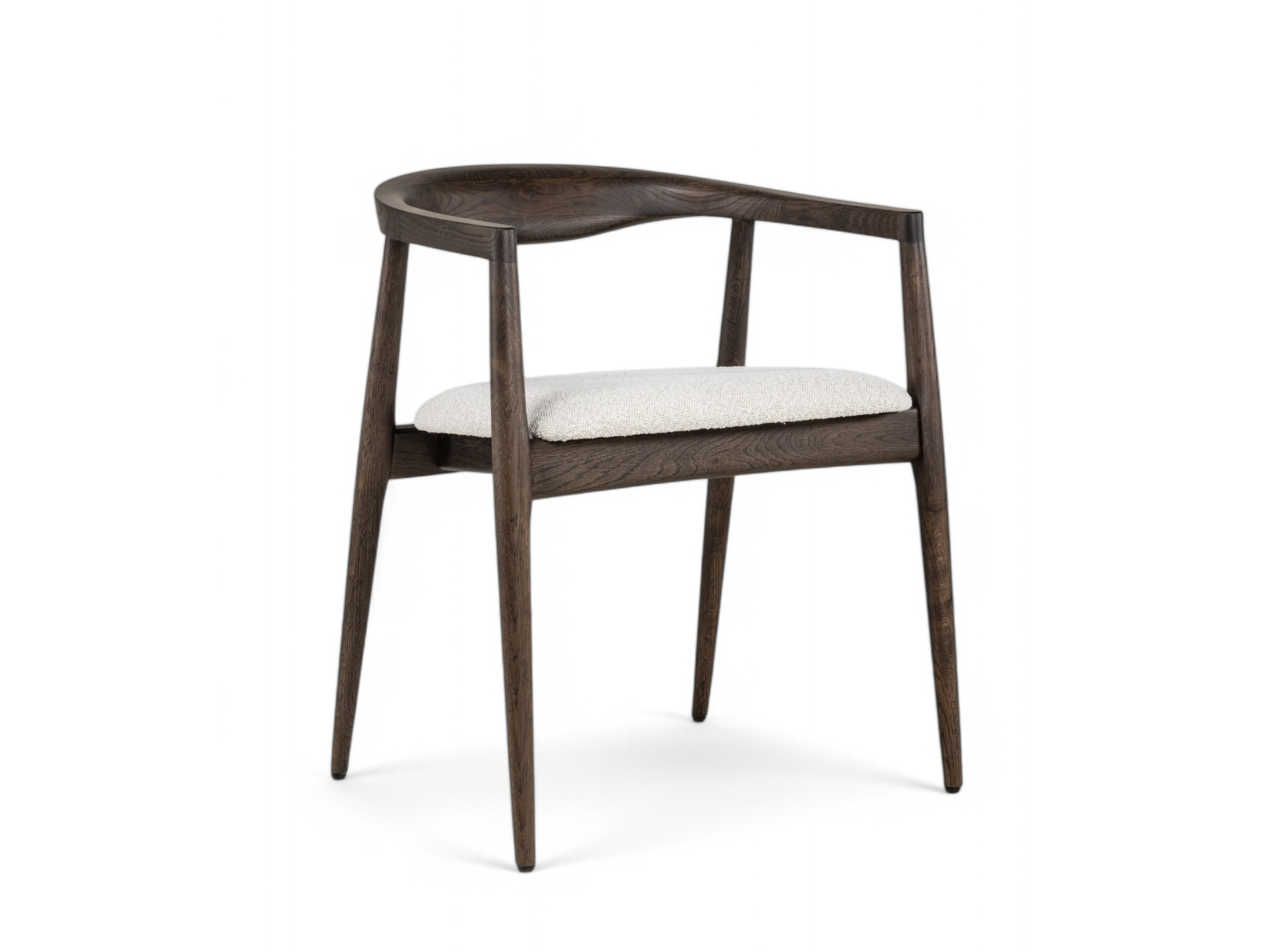 Armstoel MOLINO - Donkere eik / Lichtgrijs Hout