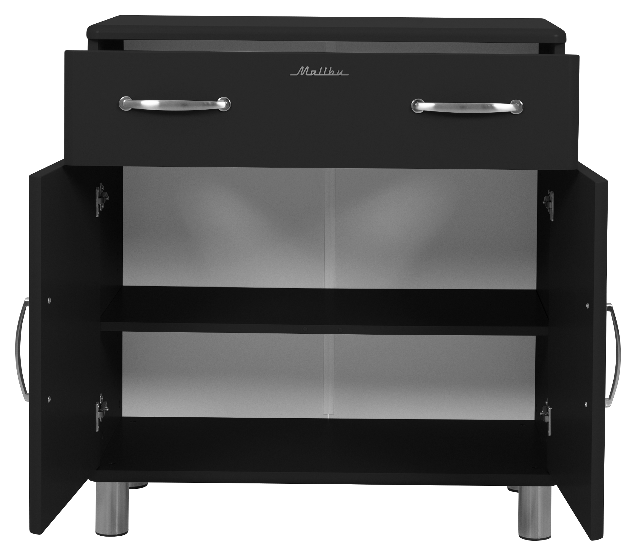Tenzo Malibu commode shadow black zwart b86 x d41 x h92 cm | DEBA Meubelen