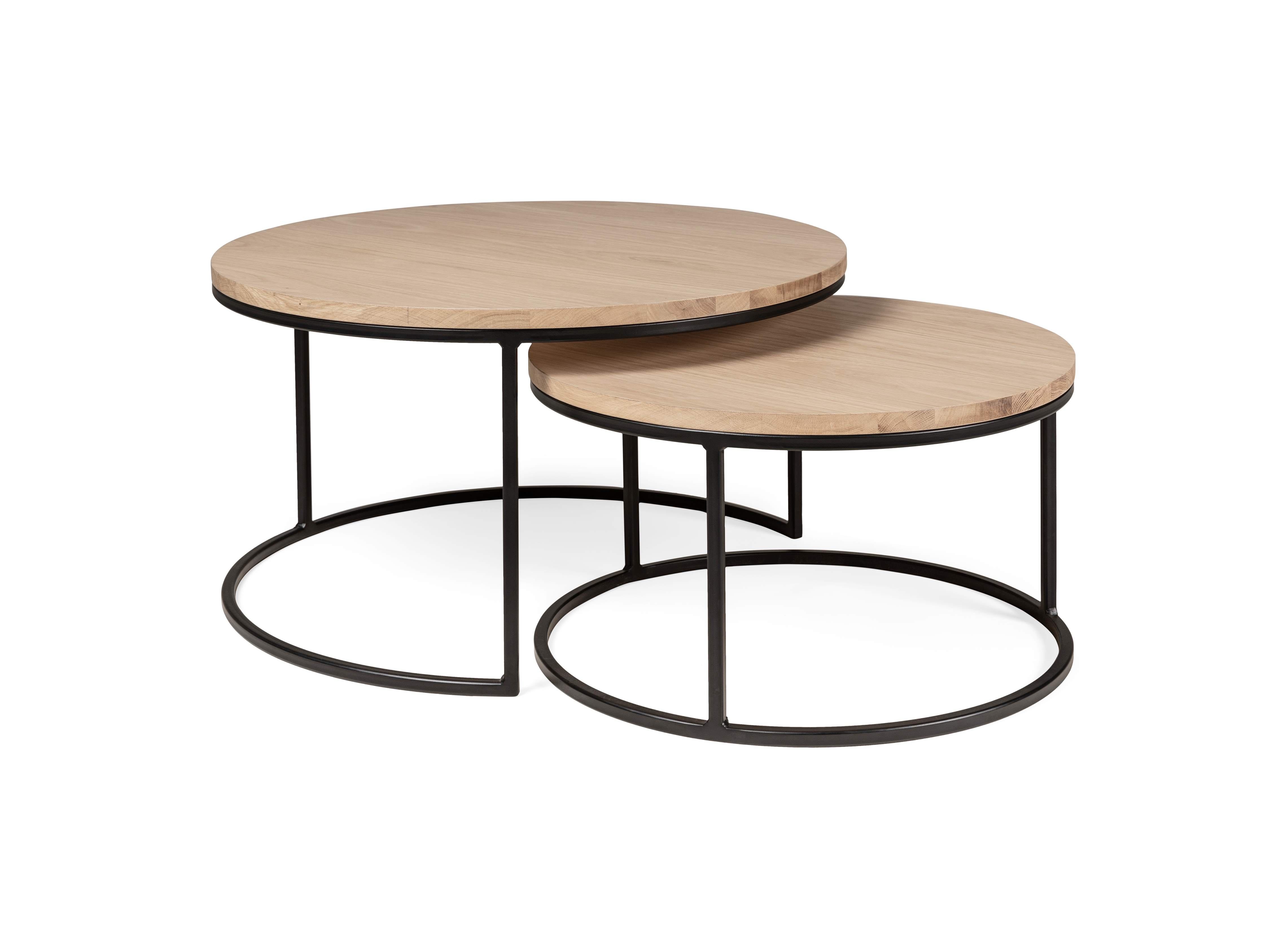 Set salontafels GLASGOW - Nature Hout