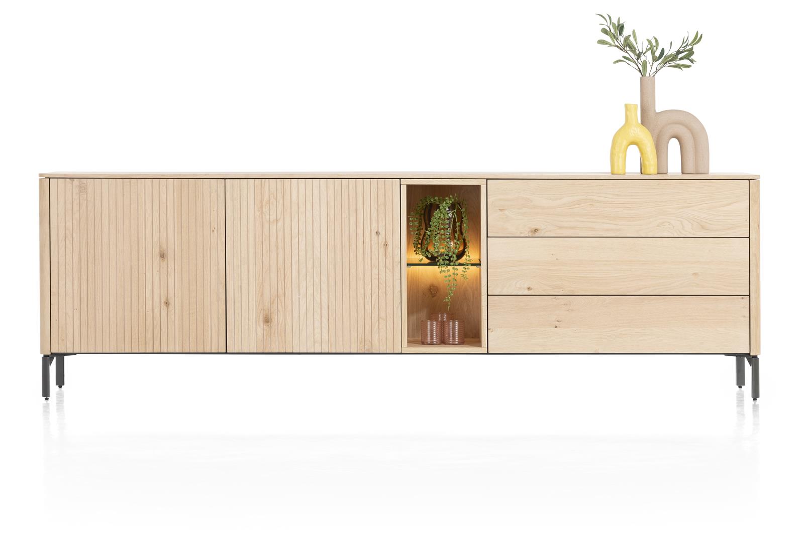 Dressoir TRENTON - Naturel eikenfineer Hout