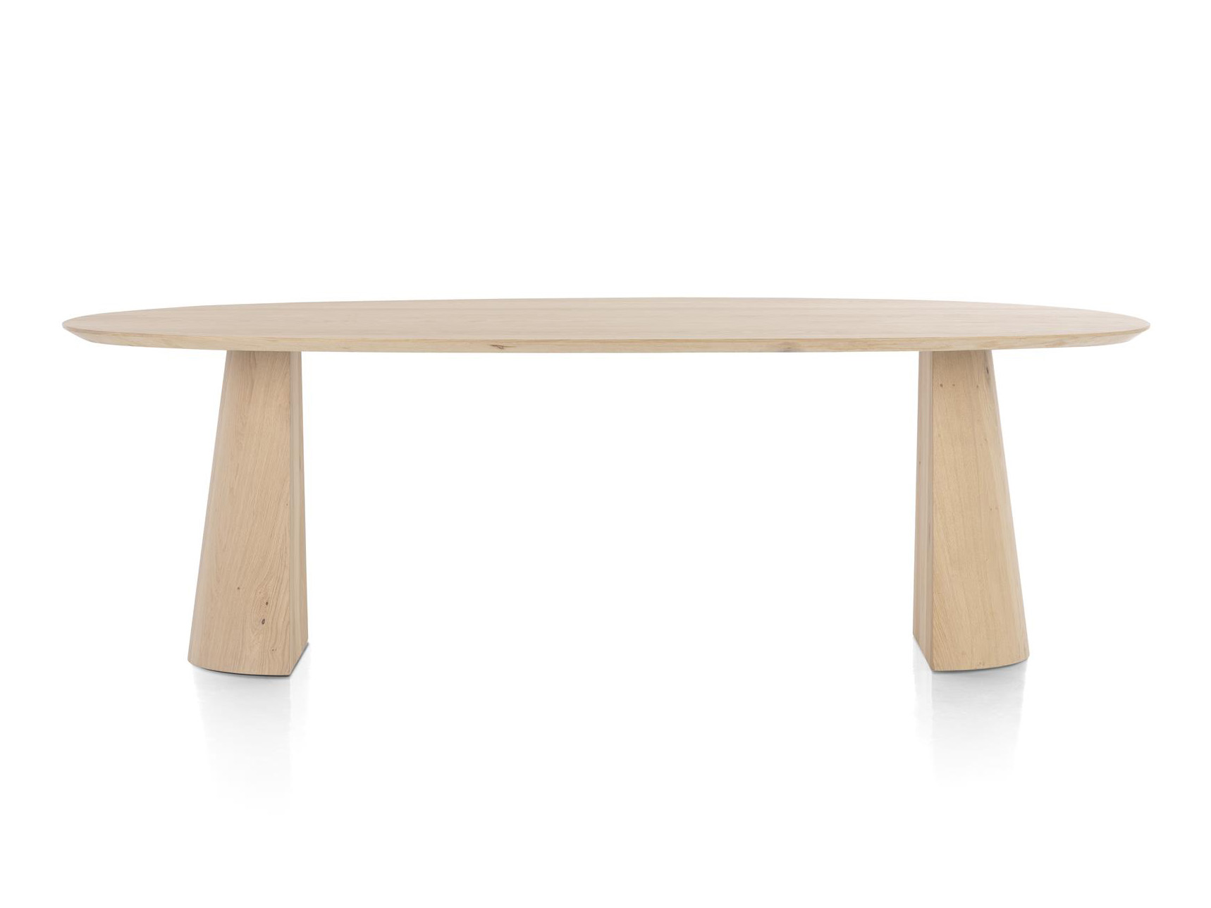 Eetkamertafel TRENTON - Naturel eikenfineer Hout